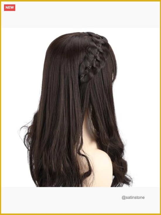 Wide Braided Synthetic Hair Headband Hairpiece for Women - Adjustable main image 5